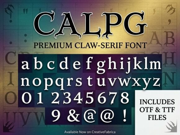 Calpg Font: Bold Display Type