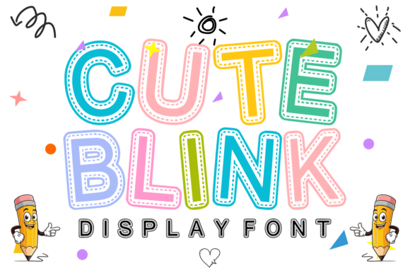 Cute Blink Font for Creative Design