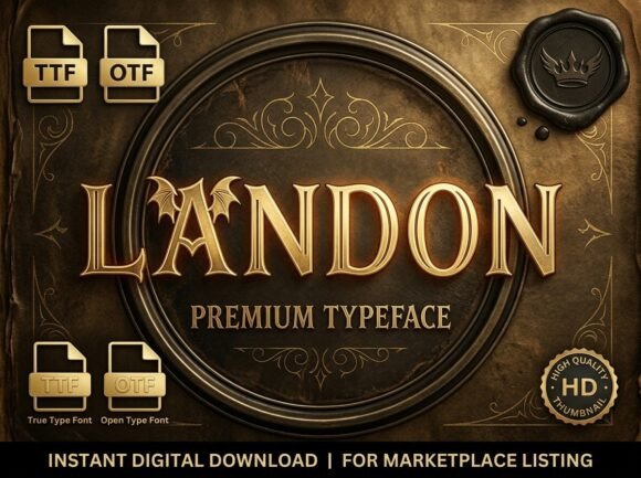 Landon: A Decorative Font for Bold Design