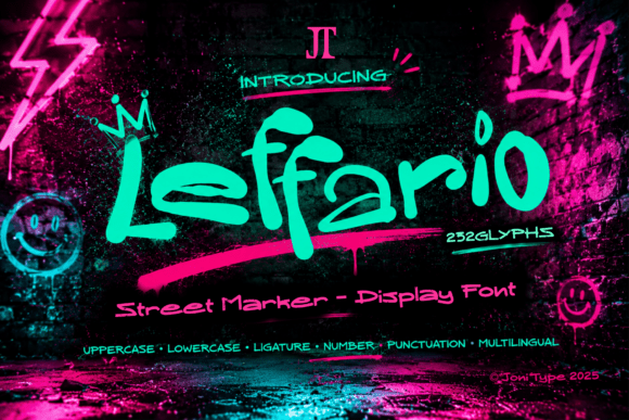 Leffario: Bold Street-Marker Font