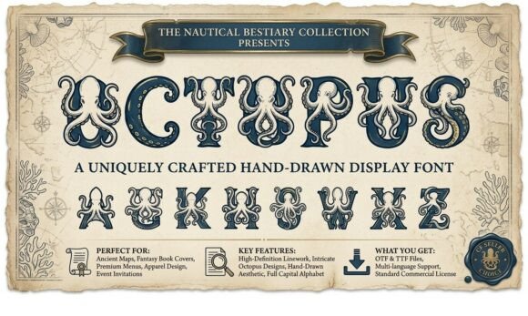 Octopus Nautical Font