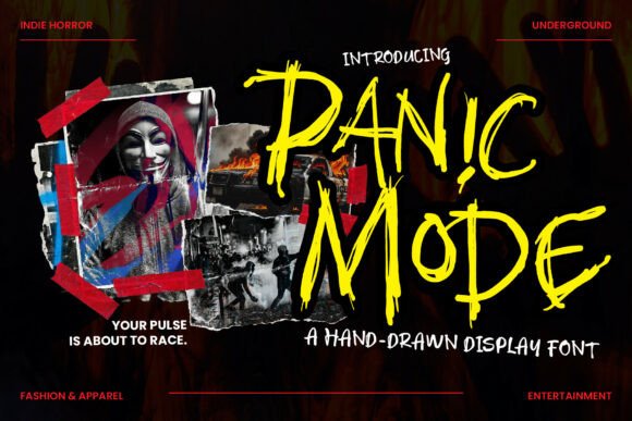 Panic Mode Font for High-Impact Handmade Designs