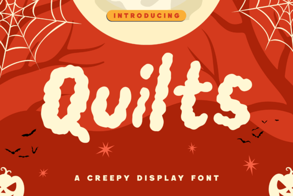 Quilts Font for Spooky Design
