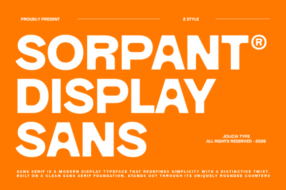 Sorpant: Modern Display Typeface