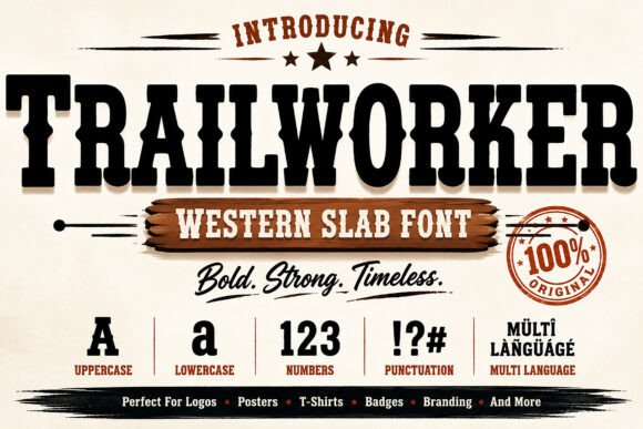 Trailworker: A Bold Vintage Font